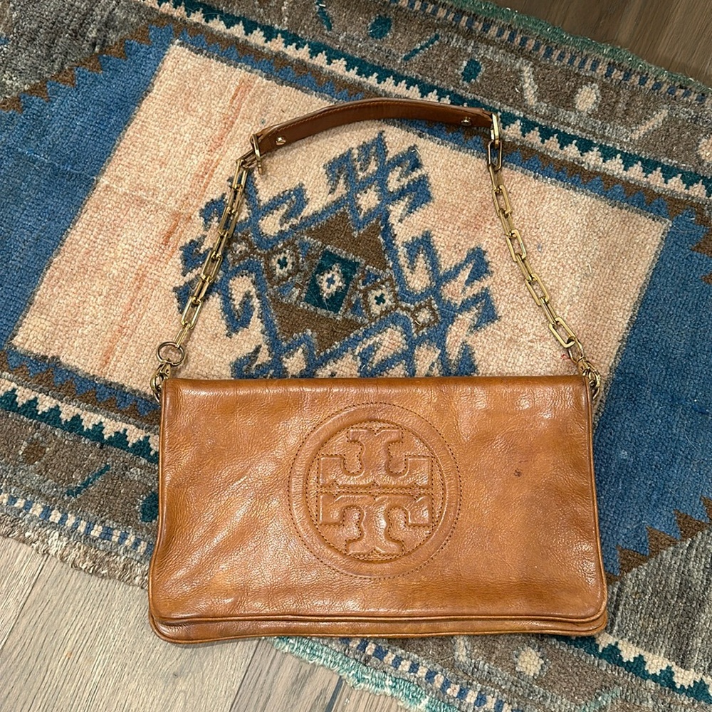 Tory Burch Tan Leather Shoulder Bag